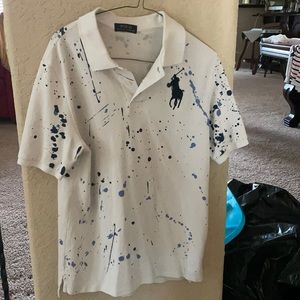 Splash paint polo shirt